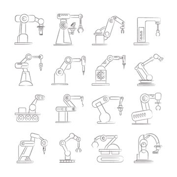 industrial robot icons