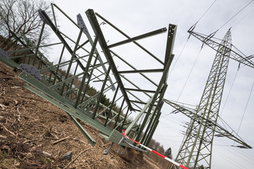 german electricity pylon building