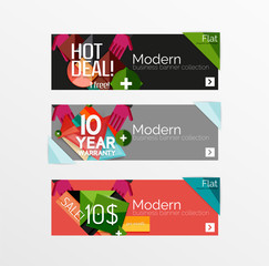 Set of banners with stickers, labels and elements for sale