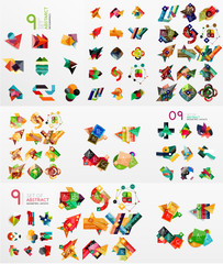 Vector set of paper graphics