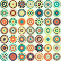 Seamless Colorful Background made of fractal circles