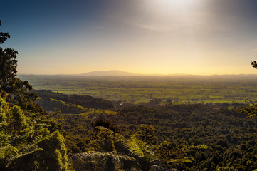 New Zealand sunset landscape