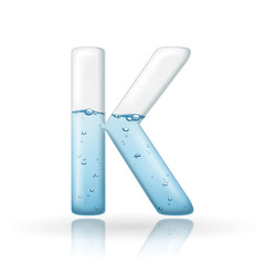 3d clean water letter K