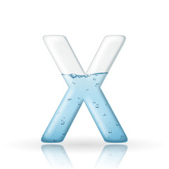 3d clean water letter X