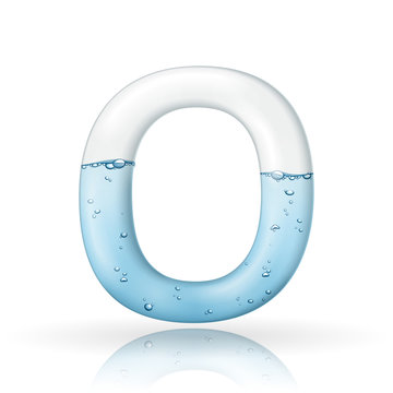3d clean water letter O