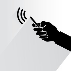 hand holding smart phone