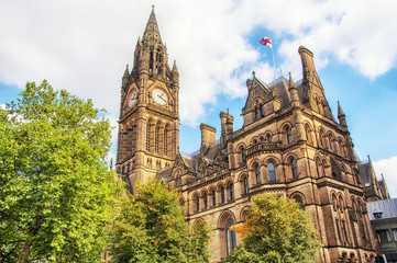 Manchester Town Hall - obrazy, fototapety, plakaty