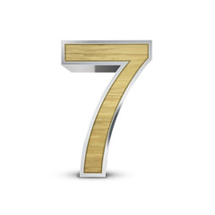 3d attractive wooden number 7