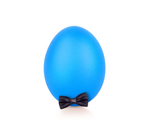 blue egg isolated on white