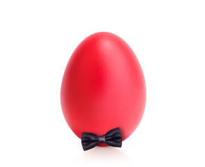 red egg isolated on white