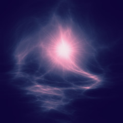 hintergrund - nebelreflektionen im all in hellem rot