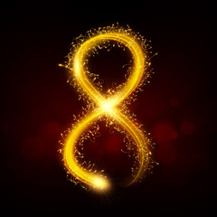 3d sparkler firework number 8
