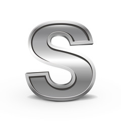 3d metal letter S