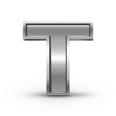 3d metal letter T