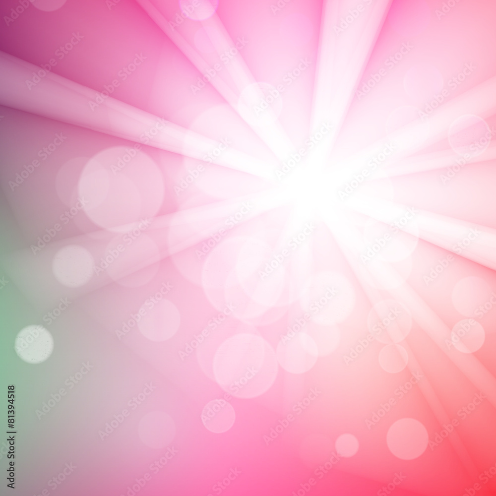 Poster Abstract bokeh sparkles on blurred background