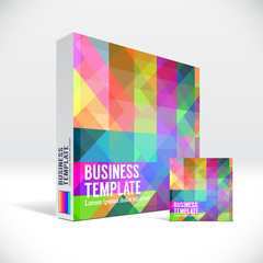 3D Identity box with abstract colorful pattern