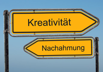 Strassenschild 39 - Kreativität