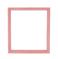 Obraz premium Pastel color wood photo frame in country rustic style isolated o