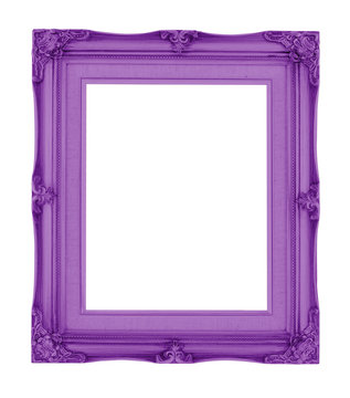 Empty contemporary vintage frame with vibrant color isolated on