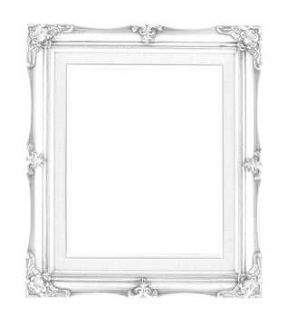 Empty contemporary vintage frame with vibrant color isolated on