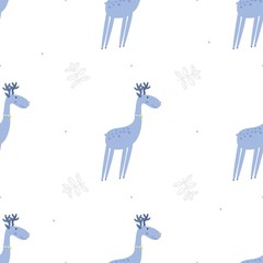 Seamless pattern deers
