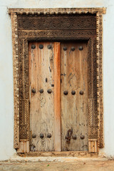 Antique wooden door, Stone Town, Zanzibar