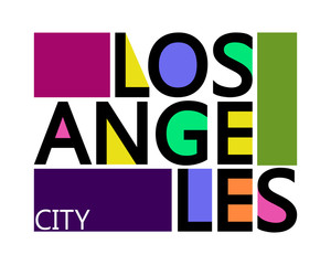 Los Angeles City, T-shirt Typography Graphics, Vector