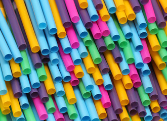 Fototapeta premium Abstract plastic straws