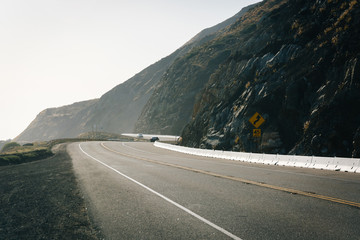 Naklejka premium Pacific Coast Highway, in Malibu, California.