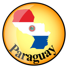orange button with the image maps of button Paraguay