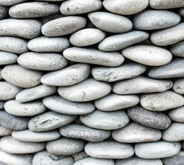 Fototapeta na wymiar Pebbles stone wall ,texture background