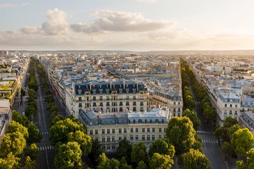 Fototapeten Am späten Nachmittag 16. Arrondissement Dächer, Paris, Frankreich © Francois Roux