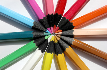 Naklejka premium Set of colored pencils