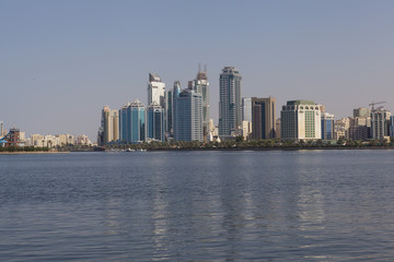 Naklejka premium Laguna Khalid. Sharjah.