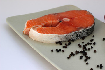 Salmon and black peper