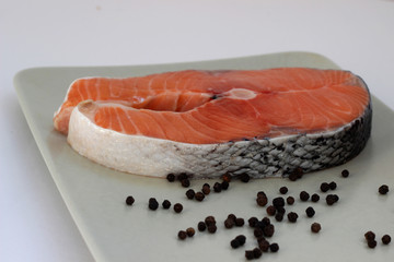 Salmon and black peper