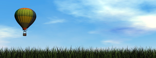 Fototapeta premium Hot air balloon - 3D render