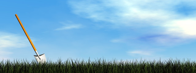 Fototapeta premium Shovel - 3D render