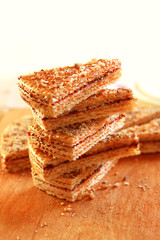 Waffle cakes with condensed milk