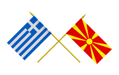 Flags, Greece and Macedonia
