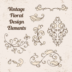 Vector floral elements