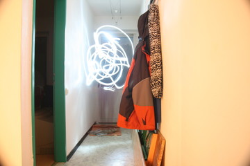 Lightpainting in der Garderobe