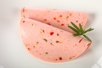 Fleischwurst mit Paprika