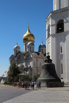 Tsar-bell and The Cathedral of the Archangel, Kremlin, Moscow