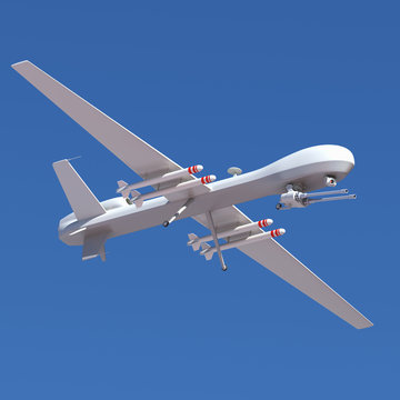 Combat drone flying