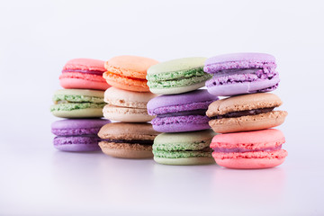 traditional french colorful macarons