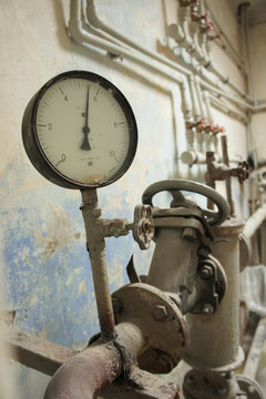 The device of the Soviet time in the boiler room