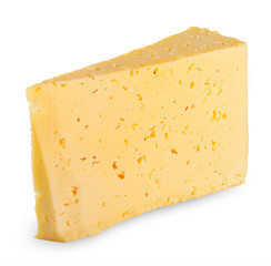 Triangular piece of fresh cheese