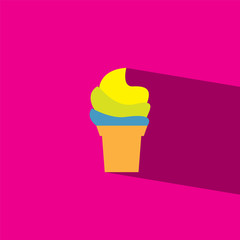 ice cream flat icon  vector illustration eps10