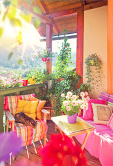 Schöner Balkon mit Blumen - nice balkony 06